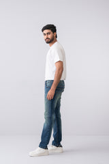 Straight Fit Vintage Blue Jeans