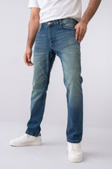Straight Fit Vintage Blue Jeans
