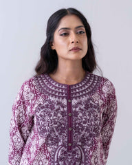 Smart Fit Embroidered Three-Piece Lawn with Chiffon Dupatta