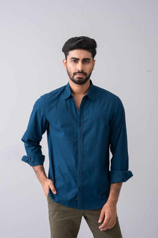 Regular Fit Solid Casual Shirt