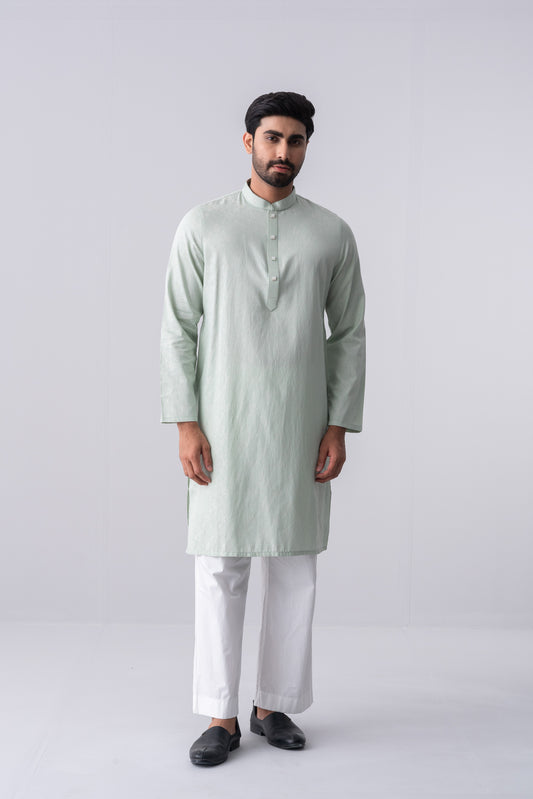 Regular Fit Cotton Semi-Formal Panjabi
