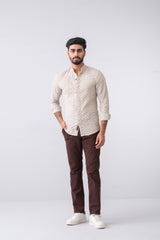 Slim Fit Textured Casual Shirt
