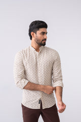 Slim Fit Textured Casual Shirt