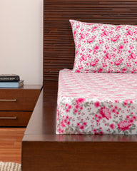 Queen-Size Bed Sheet - Rose Pink