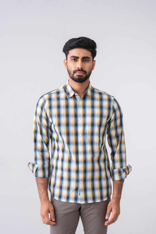 Regular Fit Checkered Casual Shirt