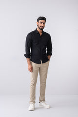 Slim Fit Solid Casual Shirt