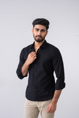 Slim Fit Solid Casual Shirt