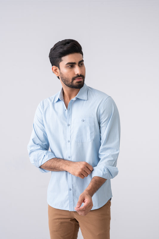 Regular Fit Striped Casual Shirt