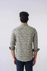 Slim Fit Printed Casual Shirt