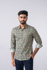 Slim Fit Printed Casual Shirt