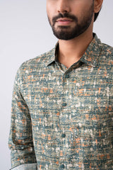 Slim Fit Printed Casual Shirt