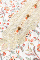 Relaxed Fit Printed Three-Piece Princess Lawn with Chiffon Dupatta (6-8 Years)