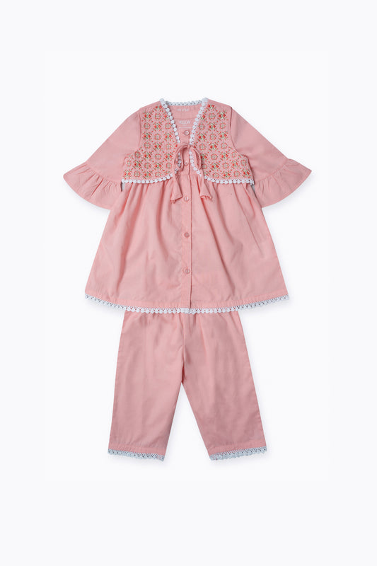 Newborn Girls' Ethnic Partywear Set (6-18 Months)
