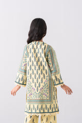 Relaxed Fit Printed Three-Piece Princess Lawn with Chiffon Dupatta (6-8 Years)