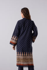 Relaxed Fit Khaddar Three-Piece Lawn with Chiffon Dupatta