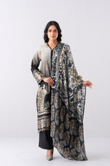 Smart Fit Embroidered Three-Piece Lawn with Silk Dupatta