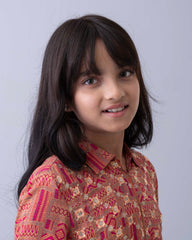 Girls' Printed Viscose Ethnic Top (6-8 Years)