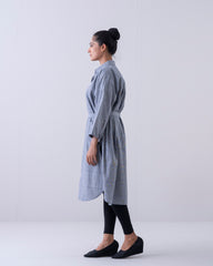 Shirt Collar Long Dress