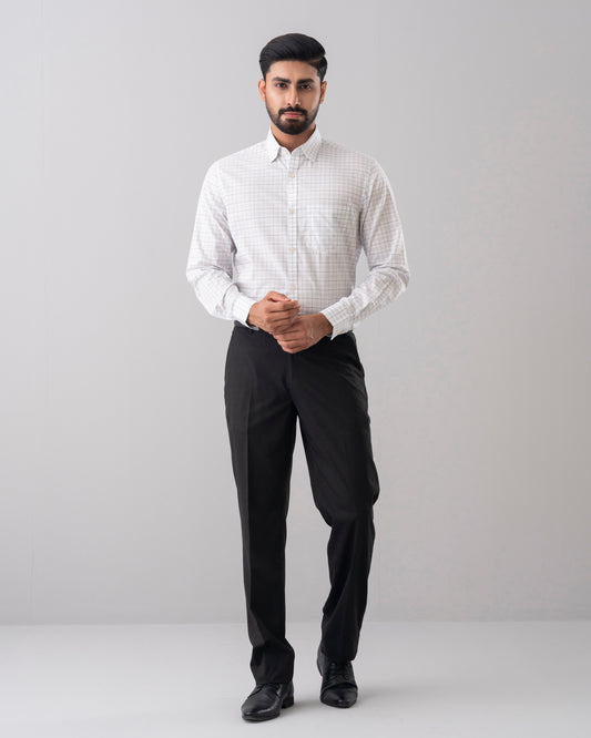 Regular Fit Subtle Check Formal Shirt