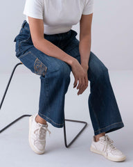 Wide-Leg High-Waist Denim