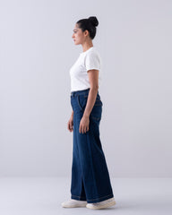 Wide-Leg High-Waist Denim
