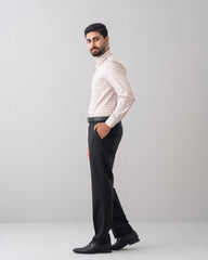 Regular Fit Micro Yarn-Dyed Check Formal Shirt
