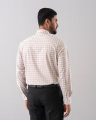 Regular Fit Micro Yarn-Dyed Check Formal Shirt