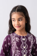 Smart Fit Printed Three-Piece Princess Lawn with Chiffon Dupatta (6-8 Years)