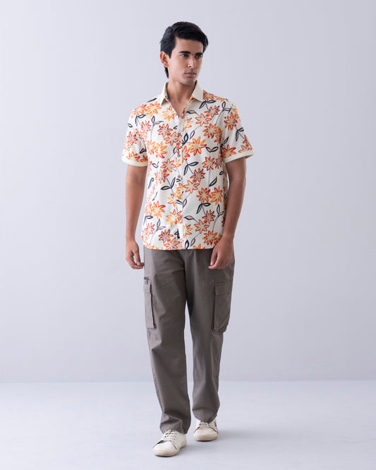 Relaxed Fit Floral Casual Shirt