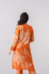 Digital Printed Three-Piece Lawn with Organza Dupatta