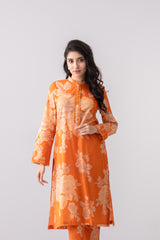 Digital Printed Three-Piece Lawn with Organza Dupatta