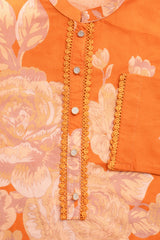 Digital Printed Three-Piece Lawn with Organza Dupatta