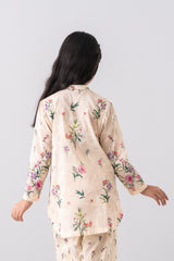 Relaxed Fit Printed Three-Piece Princess Lawn with Chiffon Dupatta (6-8 Years)