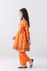 Relaxed Fit Printed Three-Piece Princess Lawn with Chiffon Dupatta (2-4 Years)