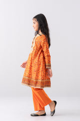 Relaxed Fit Printed Three-Piece Princess Lawn with Chiffon Dupatta (6-8 Years)