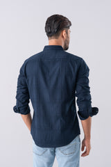 Slim Fit Textured Casual Shirt