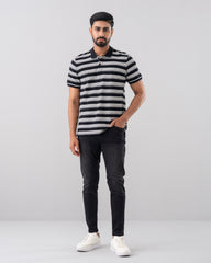 Relaxed Fit Yarn-Dyed Polo Shirt