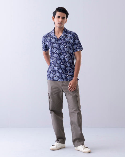 Relaxed Fit Printed Polo Shirt