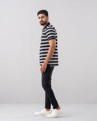 Relaxed Fit Yarn-Dyed Polo Shirt