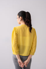 Regular Fit Georgette Bolero Top