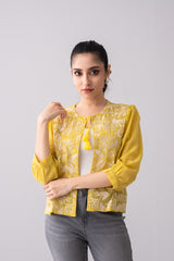 Regular Fit Georgette Bolero Top