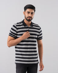 Relaxed Fit Yarn-Dyed Polo Shirt