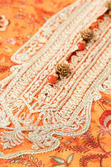 Relaxed Fit Printed Three-Piece Princess Lawn with Chiffon Dupatta (2-4 Years)