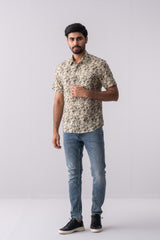 Regular Fit Floral Printed Casual Shirt