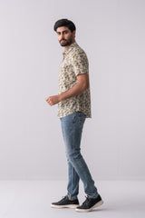Regular Fit Floral Printed Casual Shirt