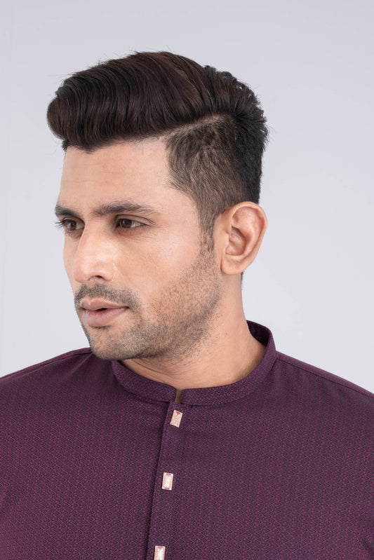 Regular Fit Semi-Formal Dobby Panjabi