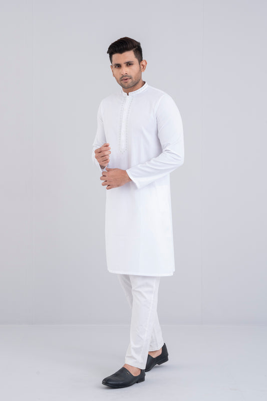 Regular Fit Embroidered Semi-Formal Panjabi