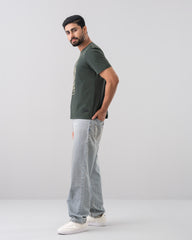 Relaxed Fit Discharge Print T-Shirt