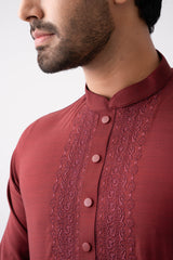 Regular Fit Embroidered Semi-Formal Panjabi