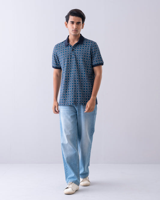 Regular Fit Printed Polo Shirt